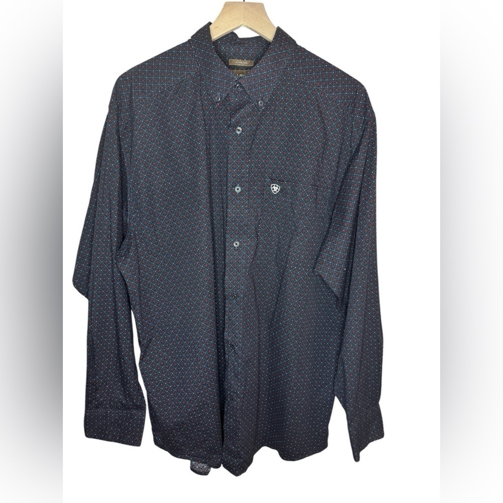 Ariat Stretch Fit Long Sleeve Button Up Size XL
